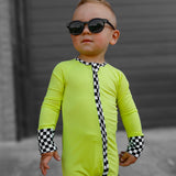 Bamboo Zippy Sleeper in Neon Electric Lime