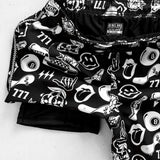 Men's Hybrid Swim Trunks in Warped Tour [Midnight Edition]