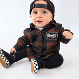 Hooded Flannel in Woodlands Cocoa