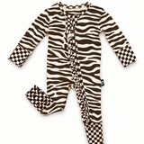 Ruffled Bamboo Zippy Sleeper in Desert Zebra