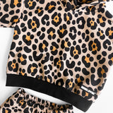 Fleece Hoodie + Sweatpants Set in Ava (Leopard)