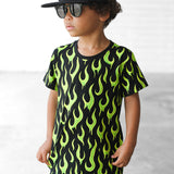 Bamboo Two Piece Set in Radioactive Fuego