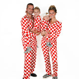 Women’s Bamboo Two Piece Set in Candy Cane Checkered