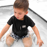 UPF50+ Short Sleeve Rash Guard in Black