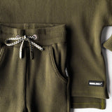 Waffle Set in Olive Green