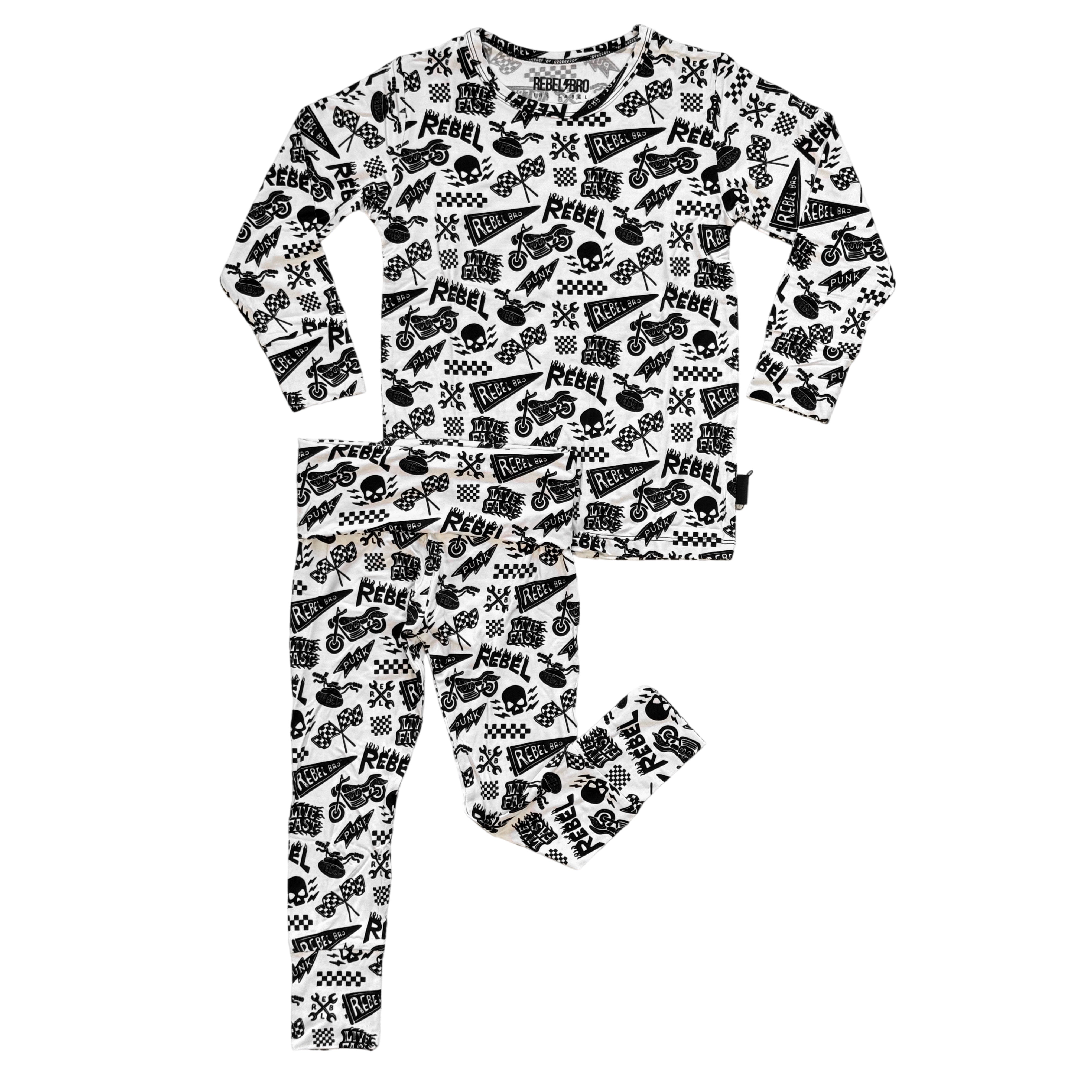 Bamboo Two Piece Set in Live Fast - Rebel Bro