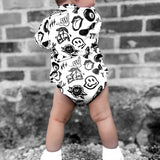 Bamboo Bubble Romper in Warped Tour