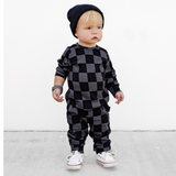 Organic Ribbed Set in Smoke + Storm (PREORDER)