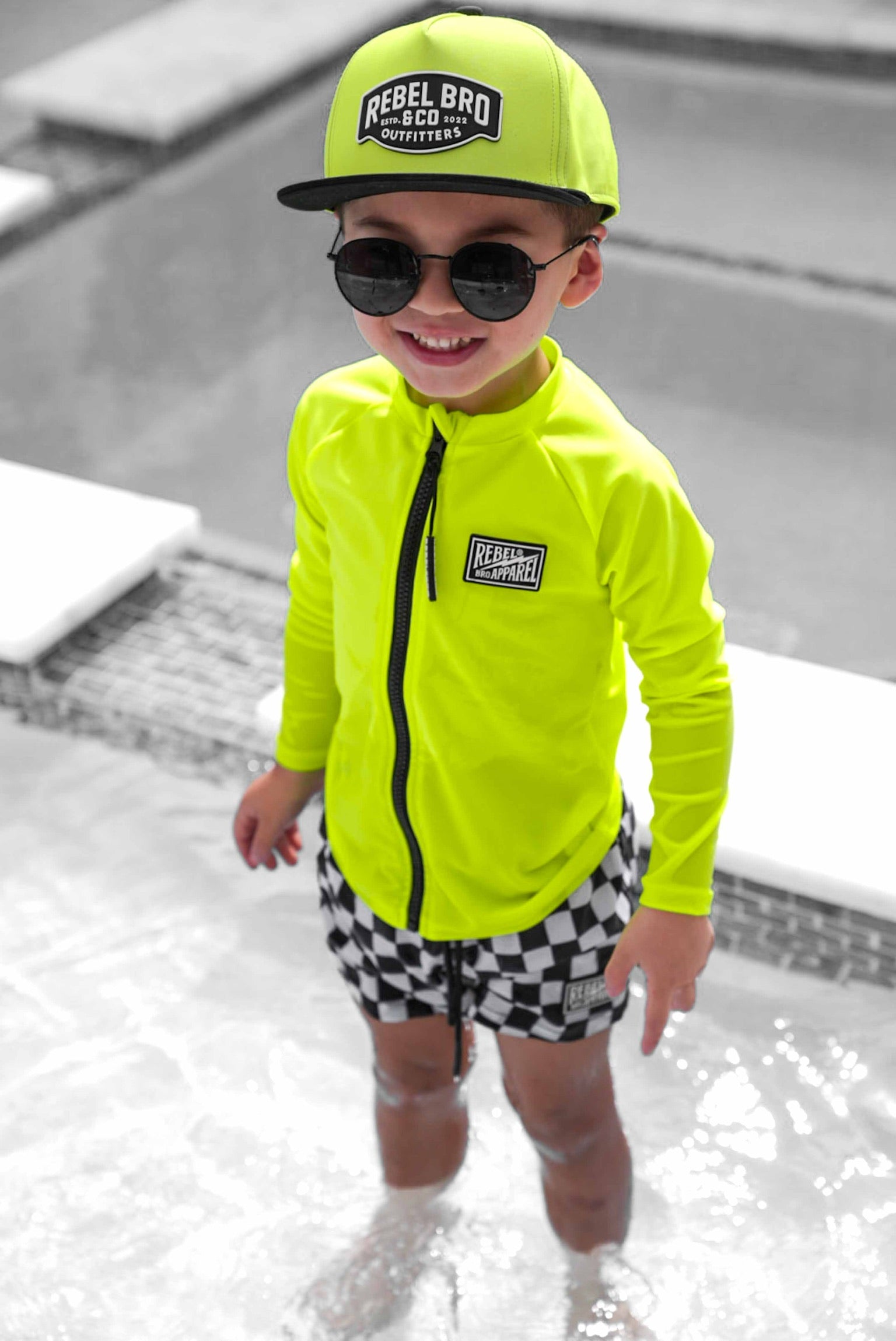 Neon Belly Rash Guard UPF50+ Long Sleeve Rash Guard in Neon Electric Lime – Rebel Bro