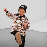 Classic Midi Rain Boot in Black / Taupe