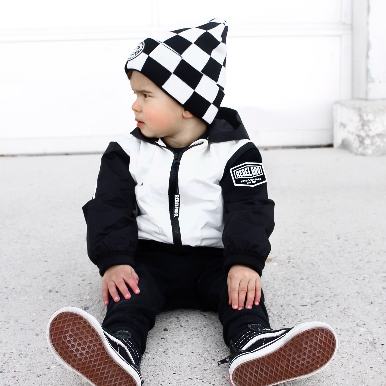 Live Fast Hydro Bomber Jacket in Black/White (FINAL SALE)