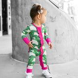 Ruffled Bamboo Zippy Sleeper in Palm Paradise