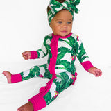 Ruffled Bamboo Zippy Sleeper in Palm Paradise