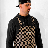 Men's Overall in Checkered Black + Taupe