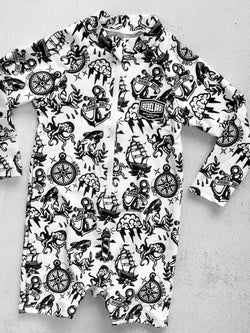 Image of UPF50+ Swim Romper in Sink or Swim