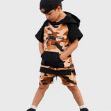 Short Sleeve Hoodie in Ranger