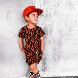 Biker Two Piece Set in Caliente