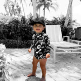UPF50+ Swim Romper in Warped Tour [Midnight Edition]