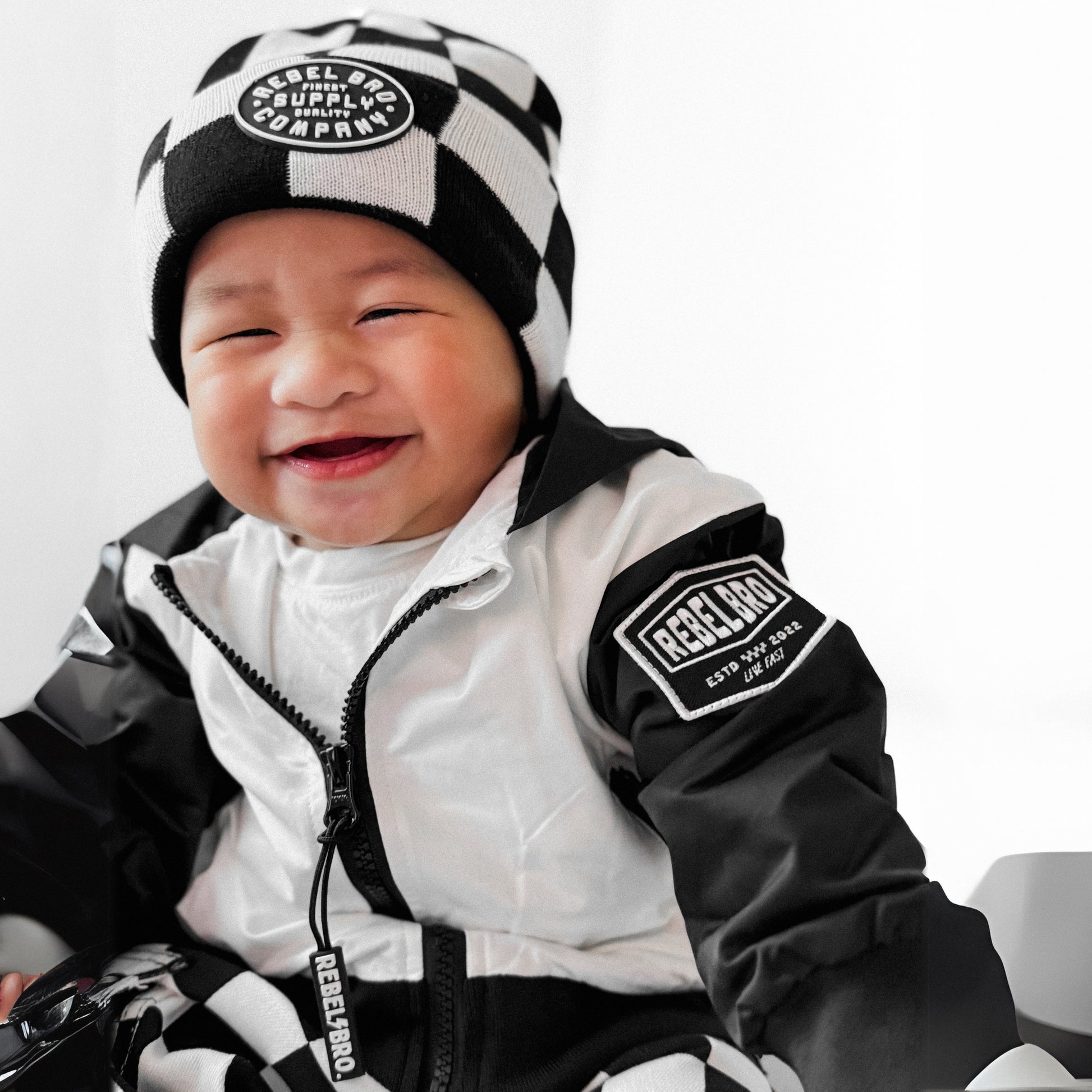 Live Fast Hydro Bomber Jacket in Black/White (FINAL SALE)