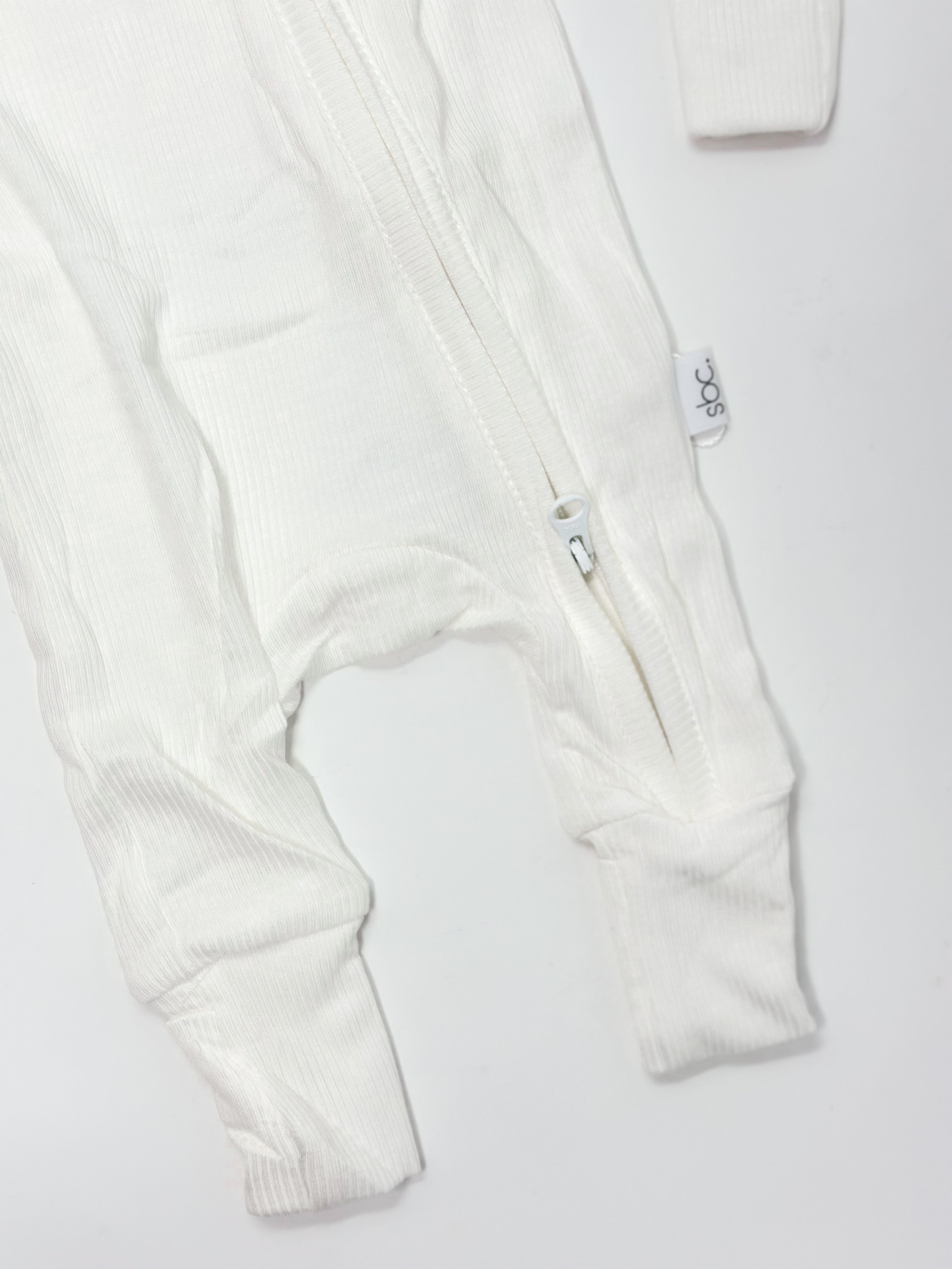 Ribbed Vanilla Zippy Sleeper - Rebel Bro