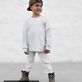 Organic Ribbed Set in Oat