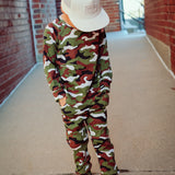 Organic Ribbed Set in Classic Camo