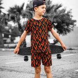 Biker Two Piece Set in Caliente