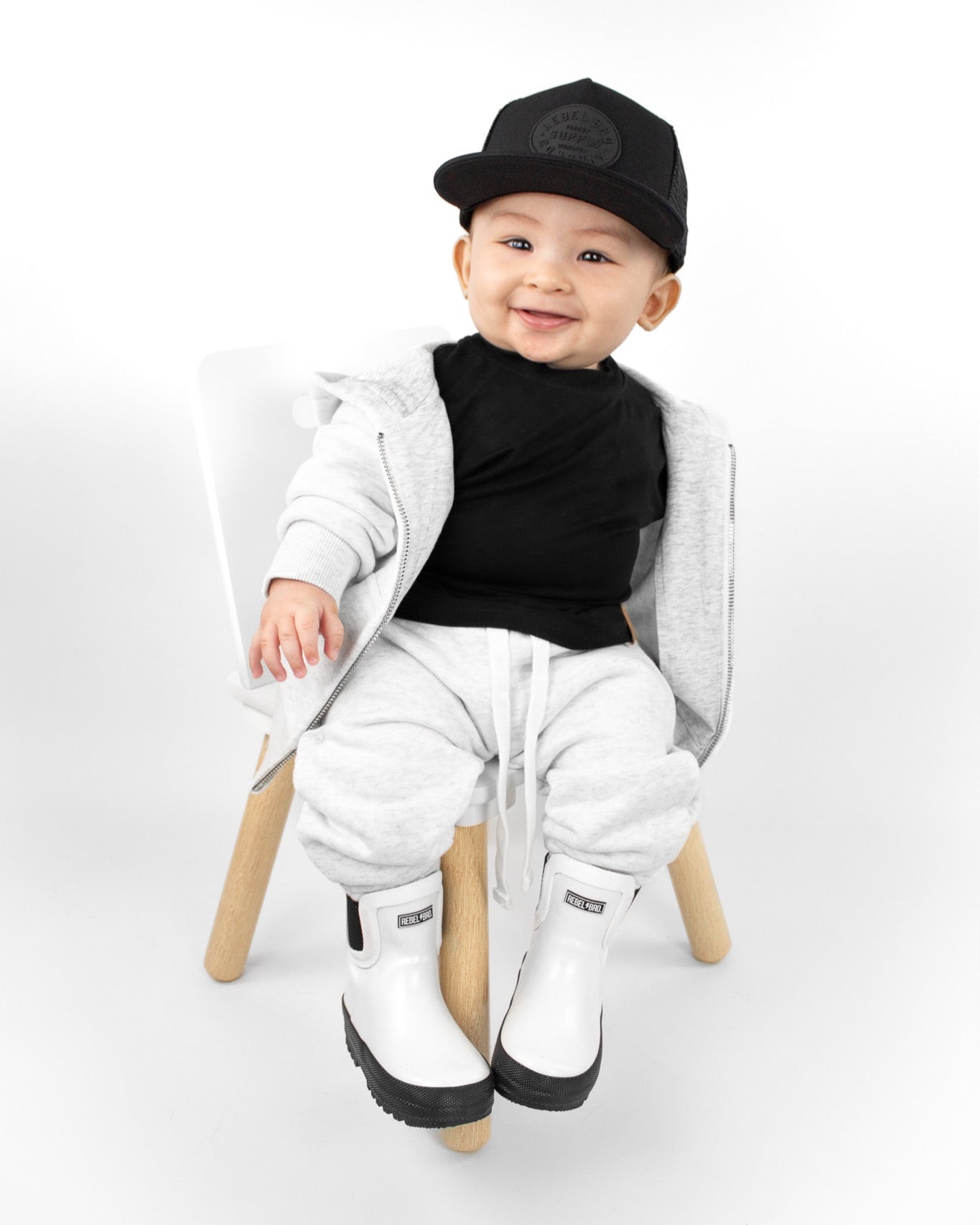 The Core-Classic Midi Boot in Black / White
