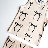 Tank + Biker Two Piece Set in Lana (Bows)