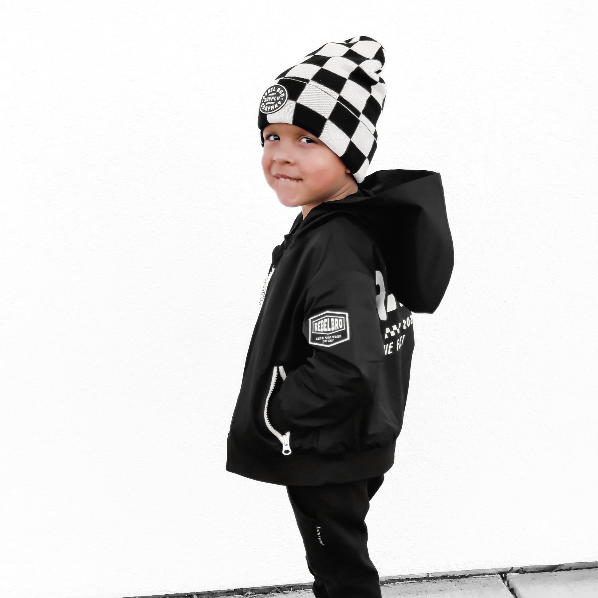 Live Fast Hydro Bomber Jacket in Black (FINAL SALE)