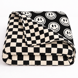 Organic Muslin Quilt in Mr. Brightside x Black + Cream Checkered