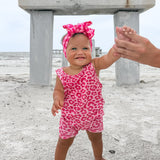 Tank + Biker Two Piece Set in Bubble Gum Leopard