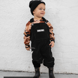 Overalls in Black Corduroy