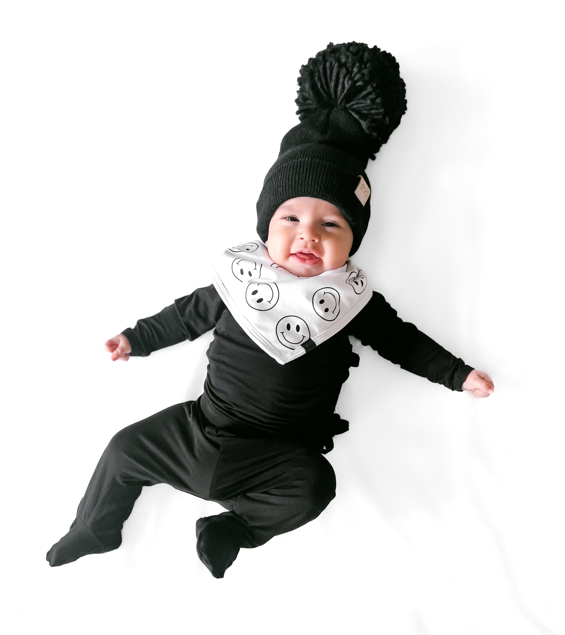 Bamboo Bandana Bib (4 Pack) in Rebel Black - Rebel Bro