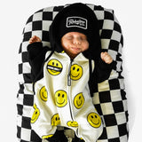 Hooded Fleece Romper in Happy Hour