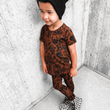 Short Sleeve Bamboo Two Piece Set in Wild Wild West