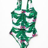 UPF50+ Women's One Piece Swimsuit in Palm Paradise