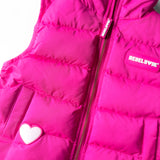 Puffer Vest in Hottest Pink