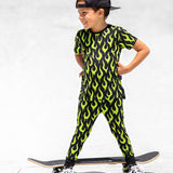 Bamboo Two Piece Set in Radioactive Fuego