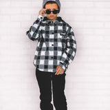 Hooded Flannel in Woodlands Haze