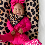 Ruffled Bamboo Zippy Sleeper in Hottest Pink