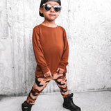 Ribbed Bamboo Leggings (3 Pack) - Rust Classics