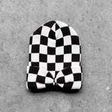 Bow Beanie in Venice (Checkered)