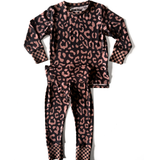 Bamboo Two Piece Set in Midnight Mocha Leopard