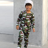 Organic Ribbed Set in Classic Camo