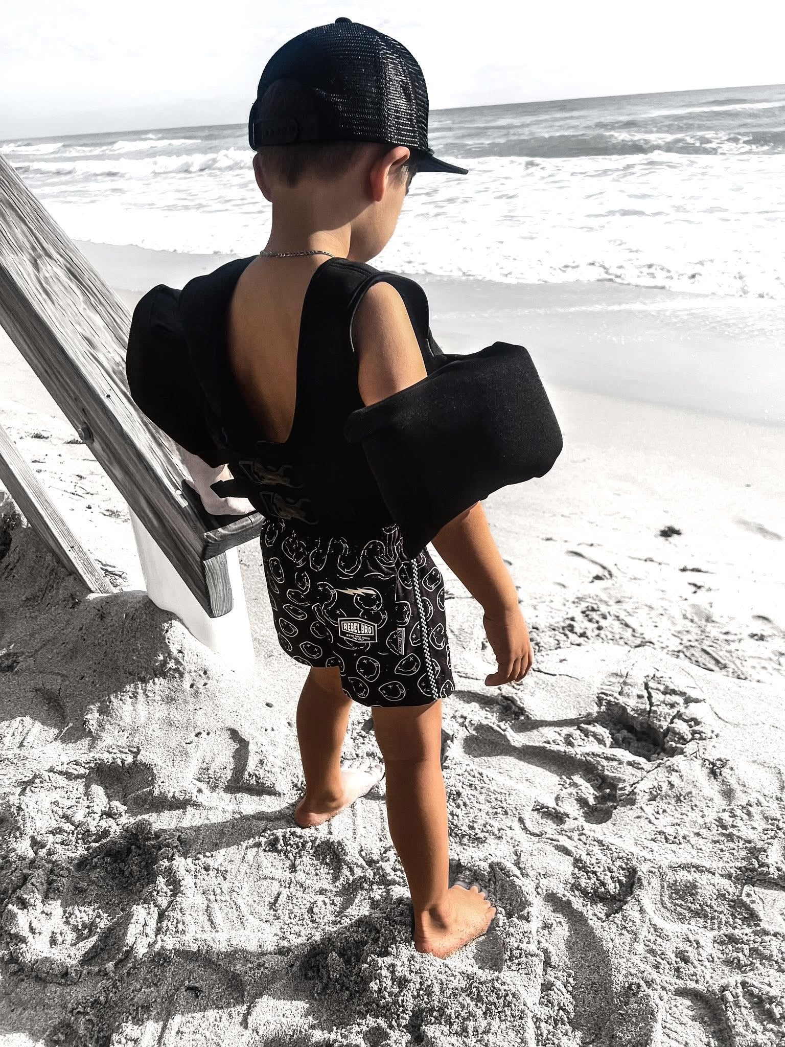 Neoprene Kids Arm Float in Black - Rebel Bro