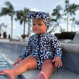 UPF50+ Swim Bow in Ava (Leopard)
