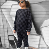 Organic Ribbed Set in Smoke + Storm