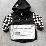Pullover Windbreaker in Black/Oat
