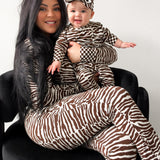 Women’s Bamboo Two Piece Set in Desert Zebra
